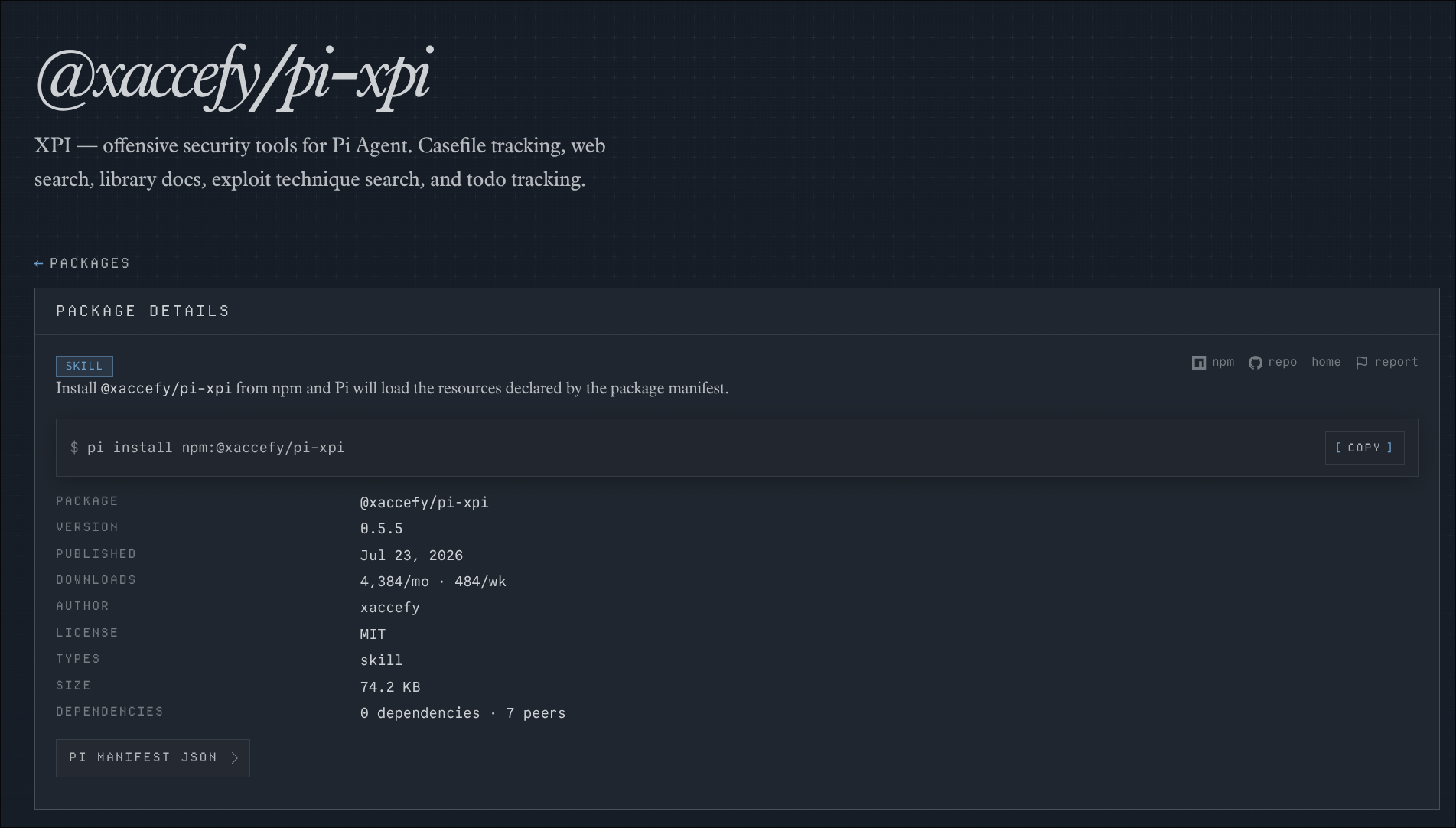 pi-xpi terminal preview